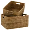 Corbeilles de rangement en rotin (Lot de 2)