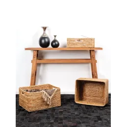 Corbeilles de rangement en rotin (Lot de 2)