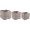 Cache-pots carrés en rotin patiné blanc (lot de 2)