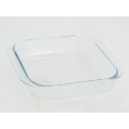 Ensemble plat à gratin et support en rotin