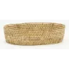 Ensemble plat ovale  et support rotin
