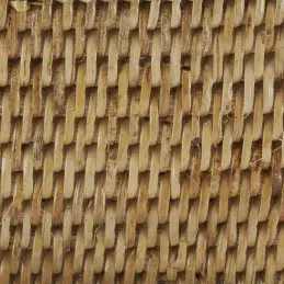 Coffret rectangulaire en rotin naturel