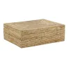 Coffret rectangulaire en rotin naturel