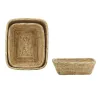 Série de 3 corbeilles rectangulaire en rotin naturel