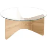 Table basse en bois et verre Madera