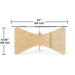 Table basse en bois et verre Madera