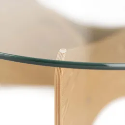 Table basse en bois et verre Madera
