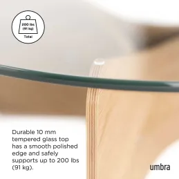Table basse en bois et verre Madera