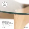 Table basse en bois et verre Madera