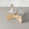 Table basse en bois et verre Madera