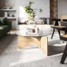 Table basse en bois et verre Madera