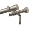 Tringle à rideaux nickel Cappa 305 à 457 cm
