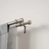 Tringle à rideaux nickel Cappa 305 à 457 cm