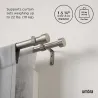 Tringle à rideaux nickel Cappa 305 à 457 cm