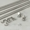 Tringle à rideaux nickel Cappa 305 à 457 cm