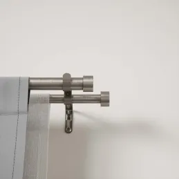 Tringle à rideaux nickel Cappa 305 à 457 cm