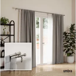 Tringle à rideaux nickel Cappa 305 à 457 cm