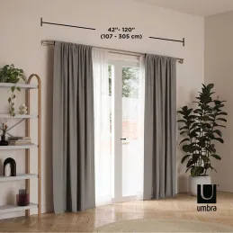 Double tringle à rideaux extensible Midnight