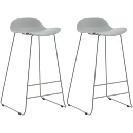 Tabouret de bar en acier et plastique Wave (Lot de 2)