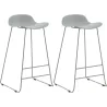 Tabouret de bar en acier et plastique Wave (Lot de 2)