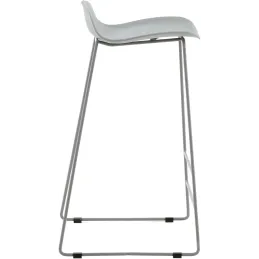 Tabouret de bar en acier et plastique Wave (Lot de 2)