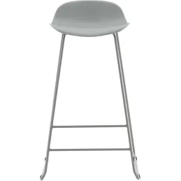 Tabouret de bar en acier et plastique Wave (Lot de 2)