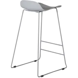 Tabouret de bar en acier et plastique Wave (Lot de 2)