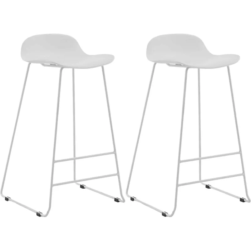 Tabouret de bar en acier et plastique Wave (Lot de 2)