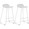 Tabouret de bar en acier et plastique Wave (Lot de 2)