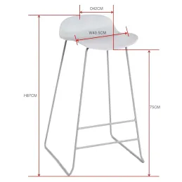 Tabouret de bar en acier et plastique Wave (Lot de 2)