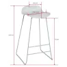 Tabouret de bar en acier et plastique Wave (Lot de 2)