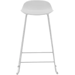 Tabouret de bar en acier et plastique Wave (Lot de 2)
