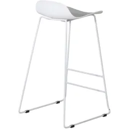 Tabouret de bar en acier et plastique Wave (Lot de 2)