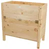 Carré potager avec espace de stockage en pin