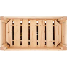 Carré potager avec espace de stockage en pin