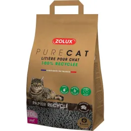 Litière éco conçue en papier recyclé Purecat