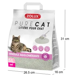 Litière agglomérante parfum floral Purecat