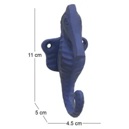 Patère en métal hippocampe 4.5 x 5 x 11 cm