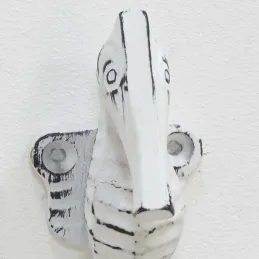Patère en métal hippocampe 4.5 x 5 x 11 cm