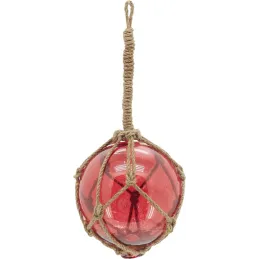 Boule en verre avec corde 12.5 cm