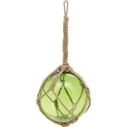 Boule en verre avec corde 12.5 cm