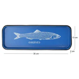 Plateau en métal Sardines 35 x 13 x 2 cm