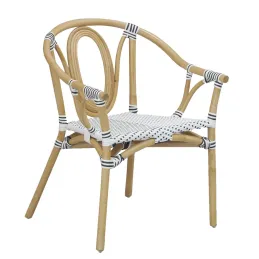 Fauteuil en rotin naturel et polyrésine Ona
