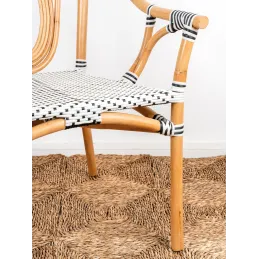 Fauteuil en rotin naturel et polyrésine Ona