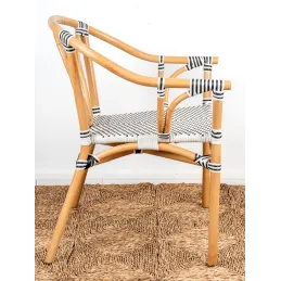 Fauteuil en rotin naturel et polyrésine Ona