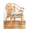 Fauteuil en rotin naturel et polyrésine Ona