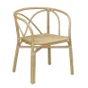 Fauteuil en rotin naturel dossier croisé Charlie