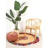 Fauteuil en rotin naturel dossier croisé Charlie