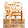Fauteuil en rotin naturel dossier croisé Charlie