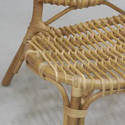 Fauteuil en rotin naturel Lazy